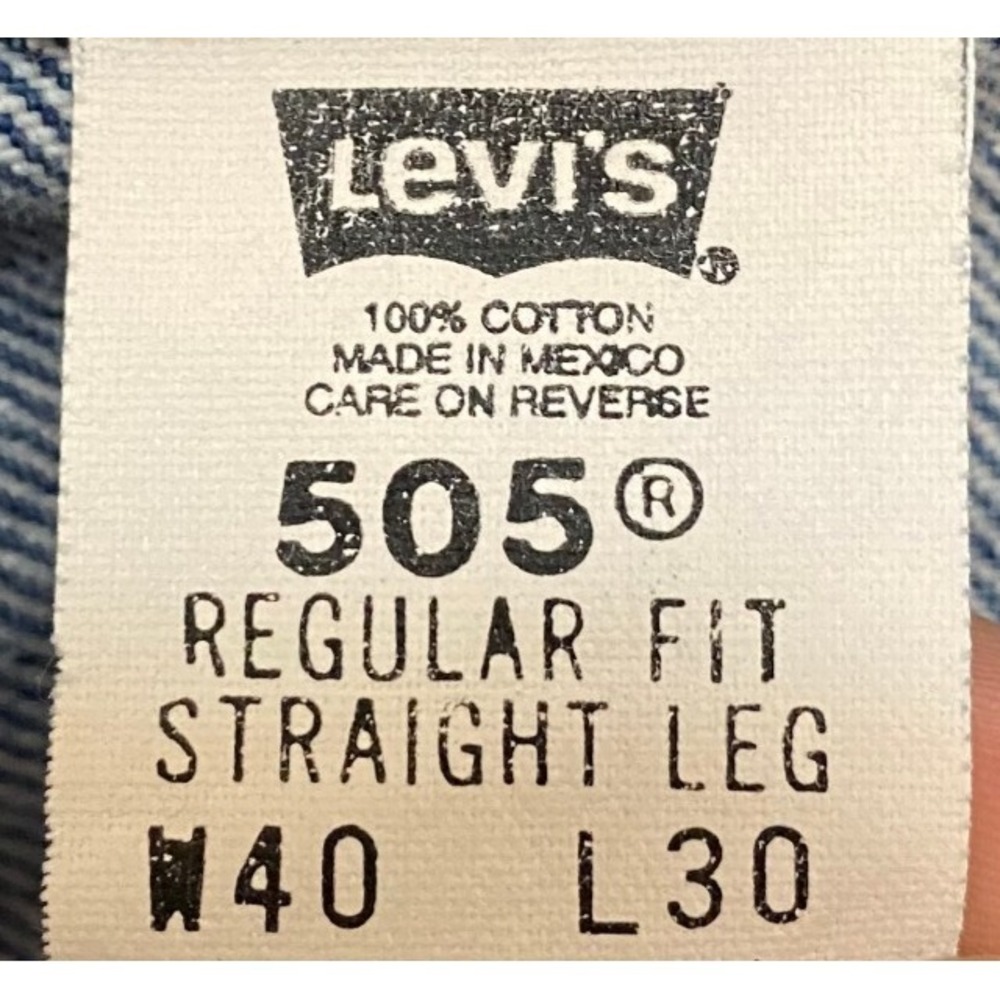 LEVIS 505 Men's 40x30 Regular Fit Straight Leg Classic Style Denim Blue Jeans - Picture 6 of 11
